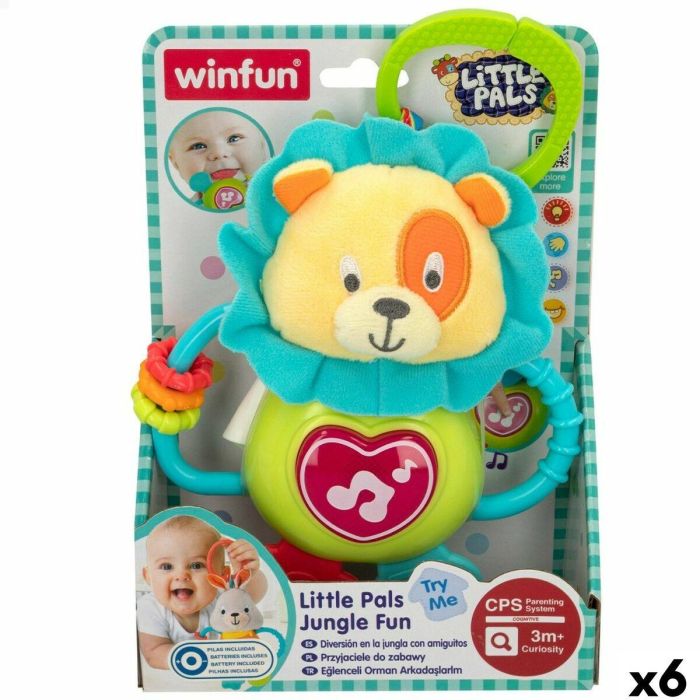 Peluche Sonajero Winfun 14 x 19 x 6,5 cm (6 Unidades)