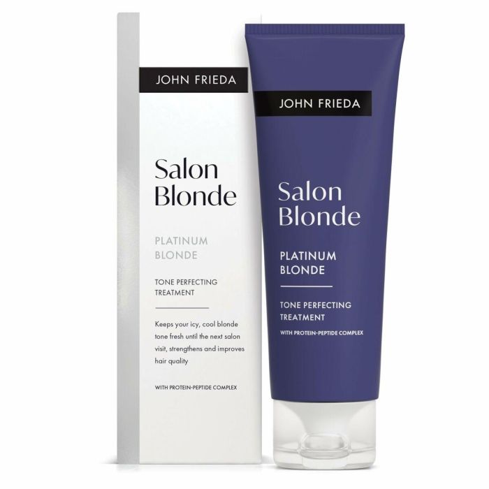 John Frieda SALON BLONDE Matizador Tono Platinum Cabello Rubio Frío Neutraliza Amarillos Fortalece 120ml 3