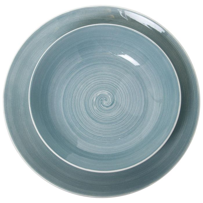 Vajilla Alexandra House Living Azul Porcelana 27 x 1 x 27 cm 3