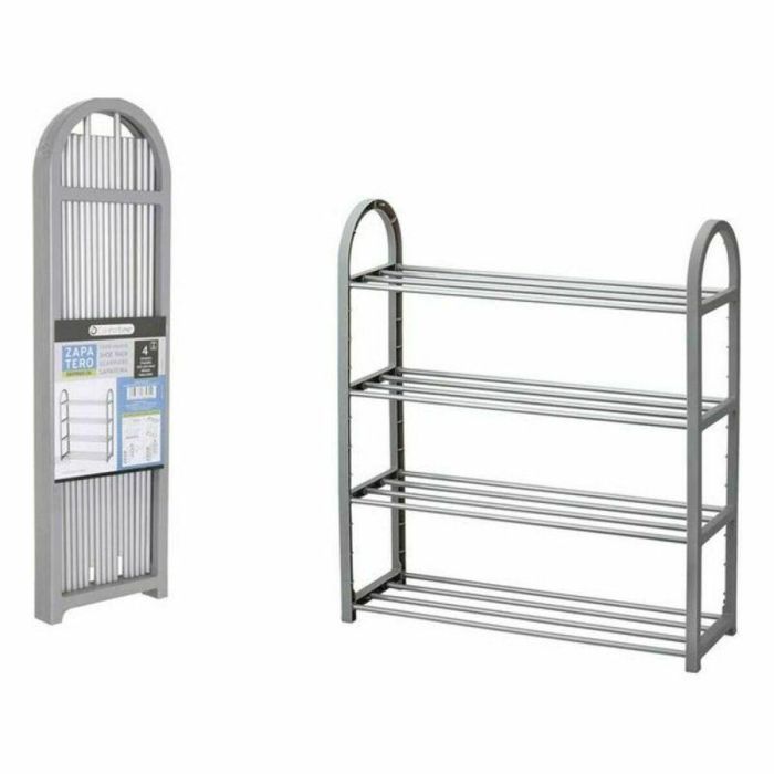 Zapatero de metal y plástico, 4 pisos, 58x19x65 cm, Confortime (6 Unidades) Zapatero de metal y plástico, 4 pisos, 58x19x65 cm, Confortime (6 Unidades)