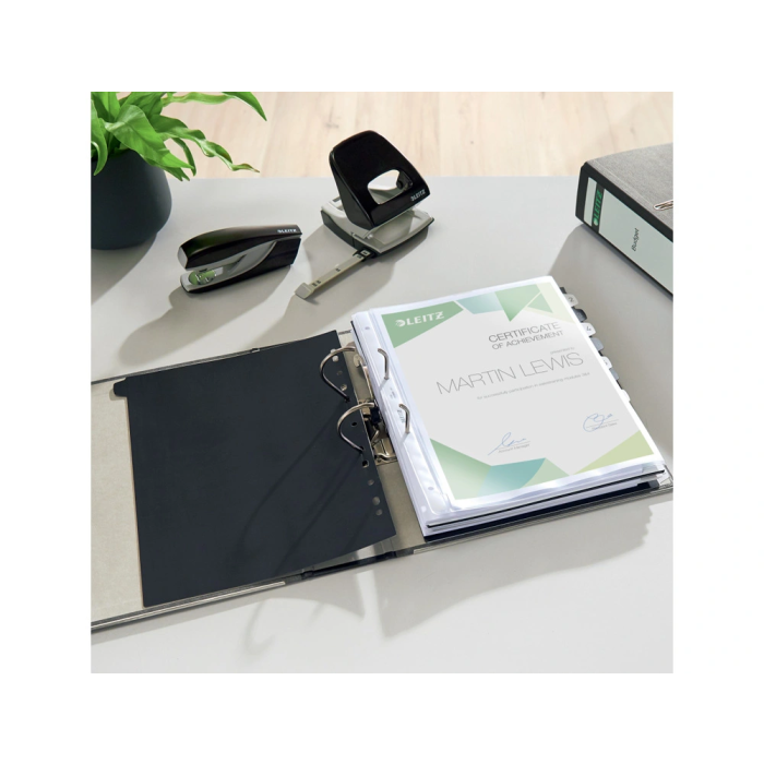 Leitz Archivador de Palanca A4 Lomo 80mm Negro Cartón Reciclado 6