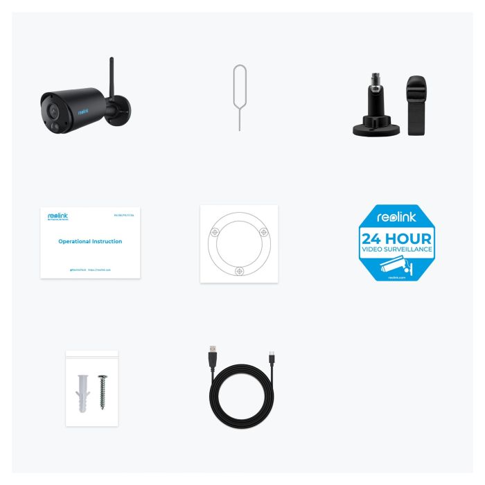 Reolink B320-B Cámara de Seguridad IP Inalámbrica WiFi a Batería Interior y Exterior Impermeable 1296p Batería 4800 mAh 2