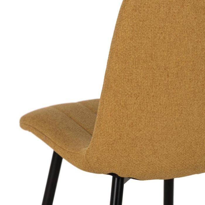 Silla Mostaza Tejido-Metal Salón 44 X 51 X 88 cm