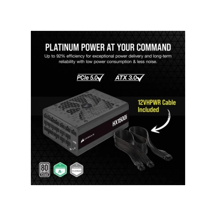 Fuente Aliment. Corsair Hx1500I 1500 Watt 80+ Platinum Pci E5 Atx 3.0 CP-9020261-EU 2 Fuente Aliment. Corsair Hx1500I 1500 Watt 80+ Platinum Pci E5 Atx 3.0 CP-9020261-EU 2