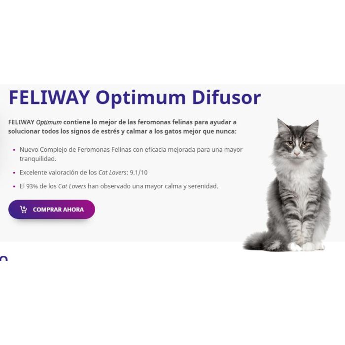 Feliway Optimum 3 Pack Recambios Difusor, Tranquilidad y Calma para Gatos, 90 Días de Efecto 1 Feliway Optimum 3 Pack Recambios Difusor, Tranquilidad y Calma para Gatos, 90 Días de Efecto 1