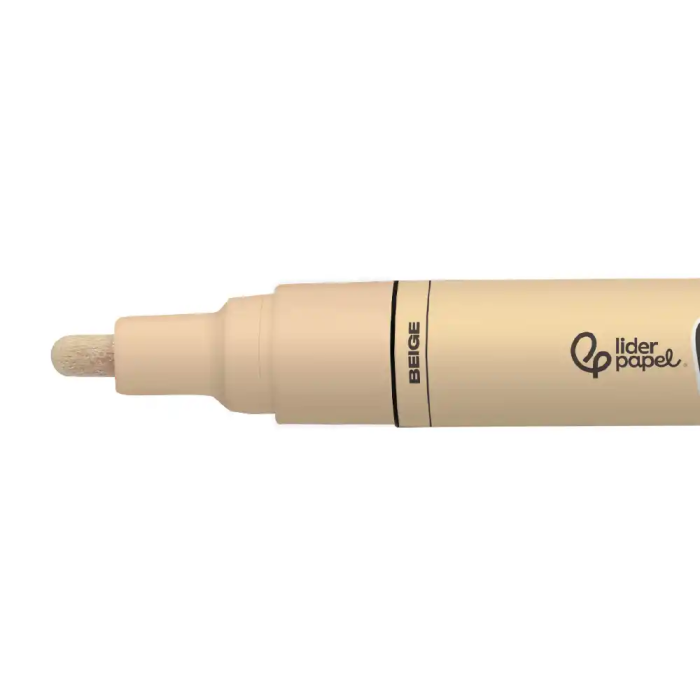 Liderpapel Rotulador Acrílico Base Agua para Todo Tipo de Superficie, Punta Redonda 3 mm, Color Beige 2 Liderpapel Rotulador Acrílico Base Agua para Todo Tipo de Superficie, Punta Redonda 3 mm, Color Beige 2