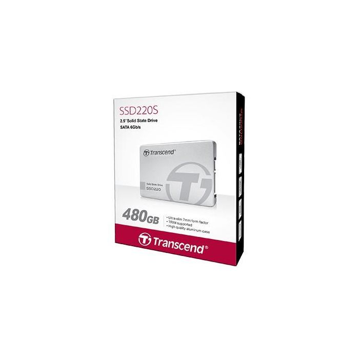 TRANSCEND SSD220S SSD 480GB intern 6.4cm 2.5Zoll SATA 6Gb/s TLC 1 TRANSCEND SSD220S SSD 480GB intern 6.4cm 2.5Zoll SATA 6Gb/s TLC 1