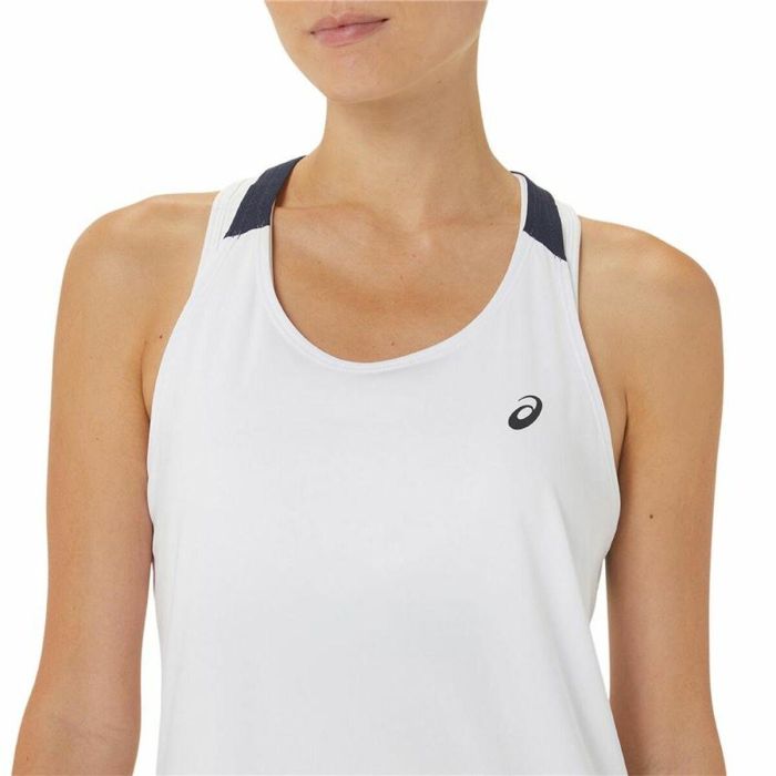 Camiseta Deportiva de Manga Corta Asics Court Blanco Tenis 2
