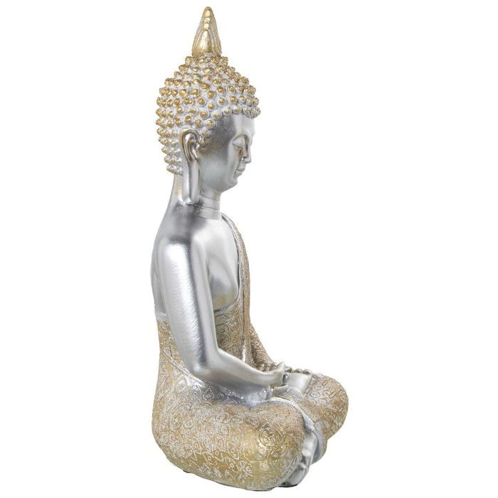 Figura Decorativa Alexandra House Living Dorado Plateado Acrílico Plástico Melamina Buda 1