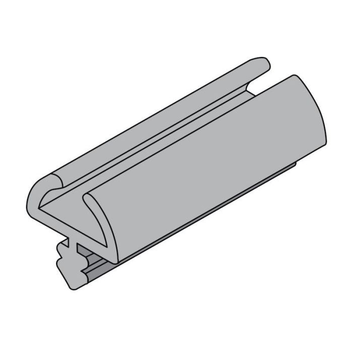 Herrajes Alk Guía Inferior de Aluminio Micra para Embutir, 3 Metros, Canal Simple (2 Unidades)