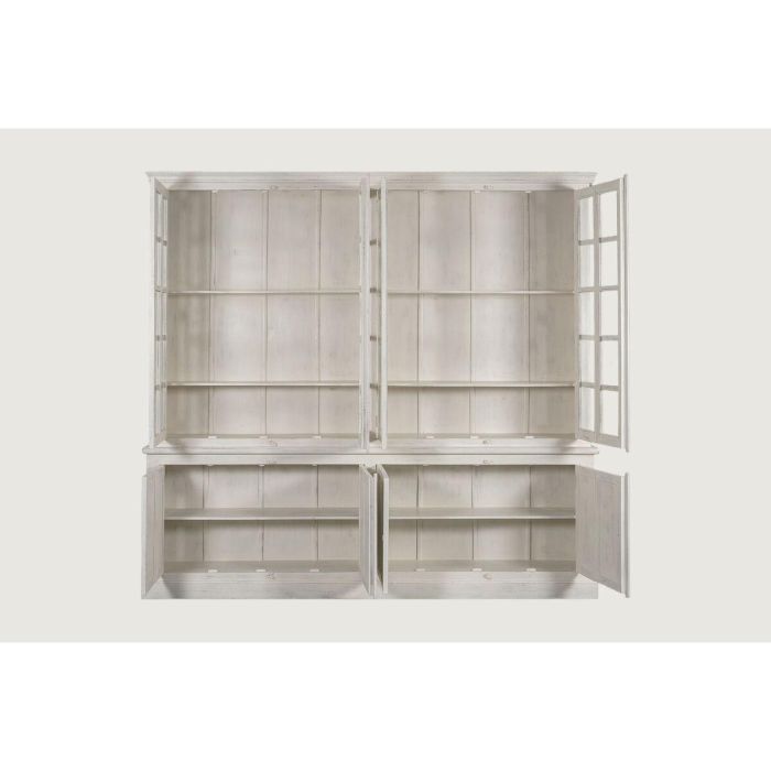 DKD Home Decor Vitrina Balines de Teca y Mango Blanca Decapé 270x43x244 cm con 8 Puertas y 6 Estanterías 16 DKD Home Decor Vitrina Balines de Teca y Mango Blanca Decapé 270x43x244 cm con 8 Puertas y 6 Estanterías 16