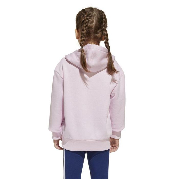 Sudadera con Capucha Niña Adidas LK SL FL HD Rosa 4 Sudadera con Capucha Niña Adidas LK SL FL HD Rosa 4