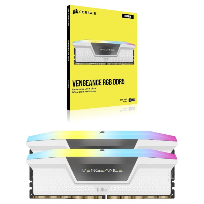 Corsair CMH64GX5M2B6000Z30W 64GB (2x32GB) DDR5 6000MHz CL30 Vengeance RGB Blanco 5