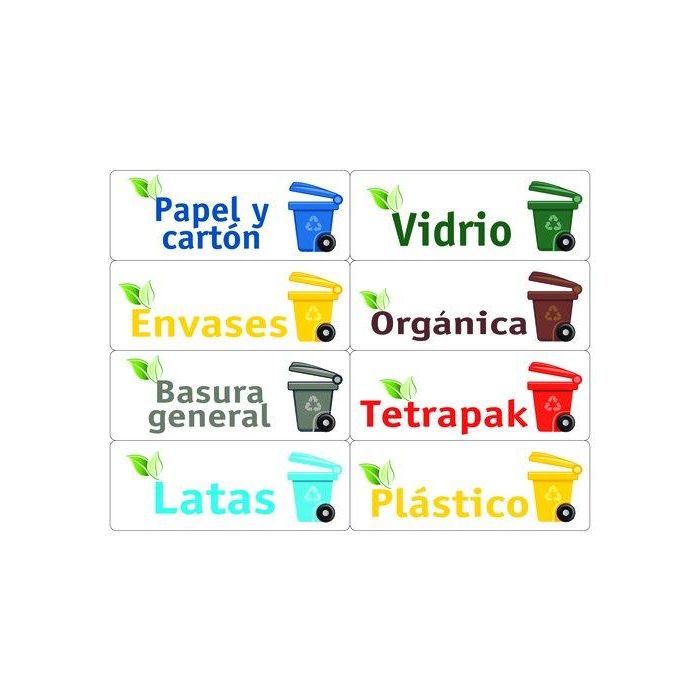 Etiquetas Identificadoras Residuos Tico 120X45 Mm Surtido De 24