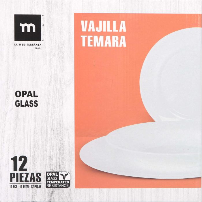 Vajilla Temara 12 Piezas Rojo Opal - La Mediterranea (2 Unidades) 1 Vajilla Temara 12 Piezas Rojo Opal - La Mediterranea (2 Unidades) 1