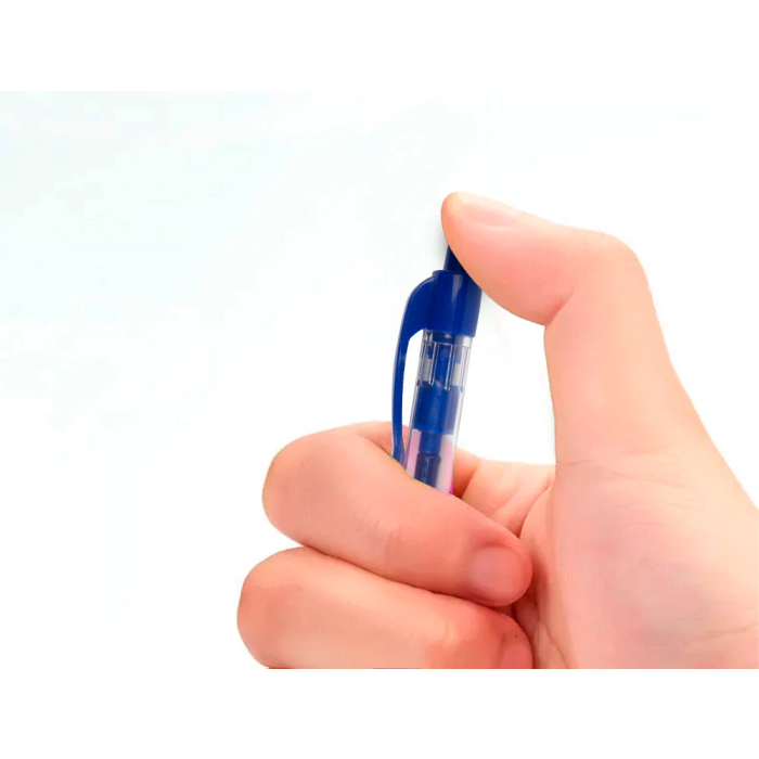 Q-connect Bolígrafo Retráctil con Sujeción de Caucho Tinta Aceite Azul Trazo 0,7 mm 5