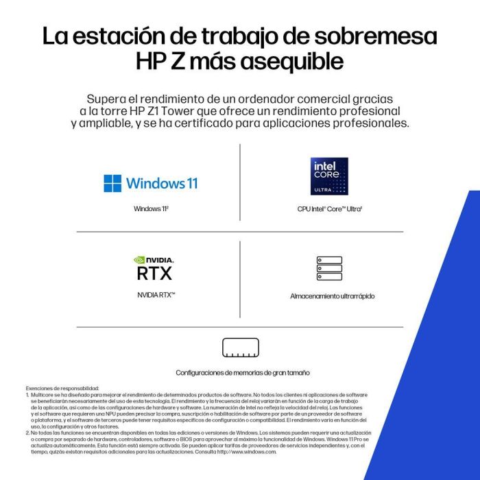 PC de Sobremesa HP B76QPET#ABE 1 TB SSD 2