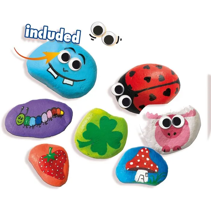 Ses Creative Pintura en piedra para niños a partir de 5 años, juego de manualidades. 4