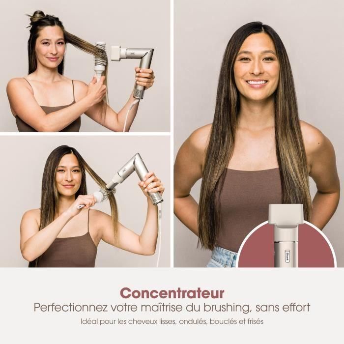 Shark HD426SLEU FlexStyle: Secador de Pelo y Moldeador de Cabello 2 en 1, Potencia de 1400W, con 3 Accesorios Incluidos, Color Champán 4 Shark HD426SLEU FlexStyle: Secador de Pelo y Moldeador de Cabello 2 en 1, Potencia de 1400W, con 3 Accesorios Incluidos, Color Champán 4