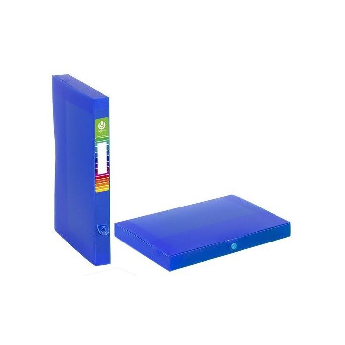 Carpeta De Proyectos Carchivo Pp Trans. A4 Broche Y Tirador 3 Cm Azul (Set de 15)