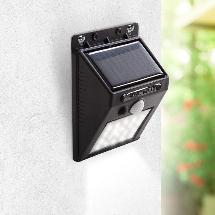 Aplique de Pared LED Solar con Sensor PIR, 6000K Luz Fría, IP65, Batería 3.7V 800mA, 40.000H de Vida Útil [HO-SW5050-PIR] 4