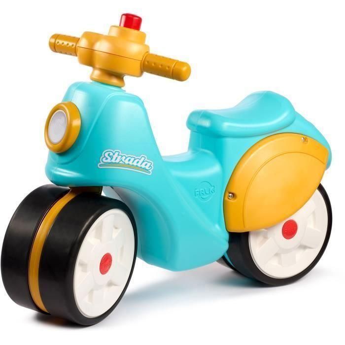 FALK - Patinete infantil Strada - Ruedas silenciosas, manillar direccional con bocina - Azul y amarillo FALK - Patinete infantil Strada - Ruedas silenciosas, manillar direccional con bocina - Azul y amarillo