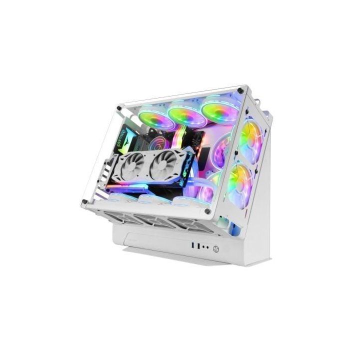 Mars Gaming MCZ MCB - Caja PC Torre ATX/MicroATX/Mini-ITX con ventana de cristal templado - 475x293x443mm