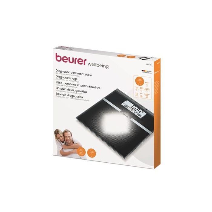 Beurer BG-21 Báscula Diagnóstica con IMC de Vidrio y Pantalla LCD 2