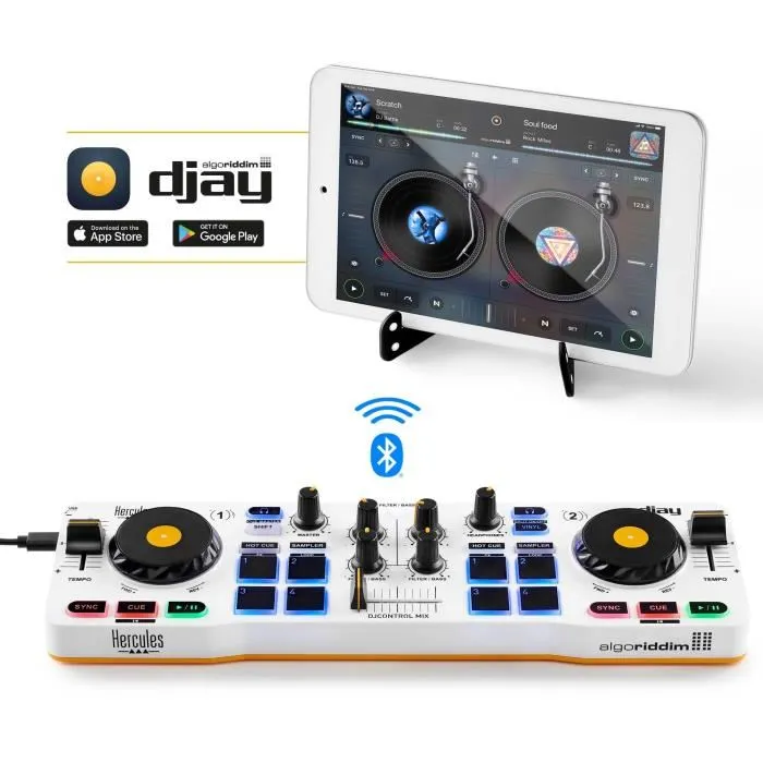 Hercules DJControl Control MIX Bluetooth 4780921 Consola DJ para Smartphone y Tablets con Software djay iOS/Android 1 Hercules DJControl Control MIX Bluetooth 4780921 Consola DJ para Smartphone y Tablets con Software djay iOS/Android 1
