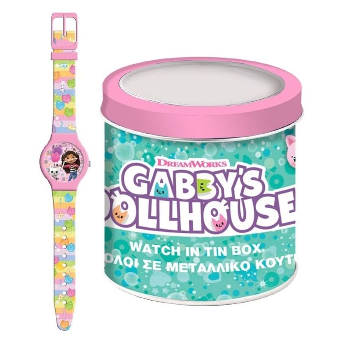 Reloj Infantil Gabby's Dollhouse 000574089 - TIN BOX Ø 33 mm Reloj Infantil Gabby's Dollhouse 000574089 - TIN BOX Ø 33 mm