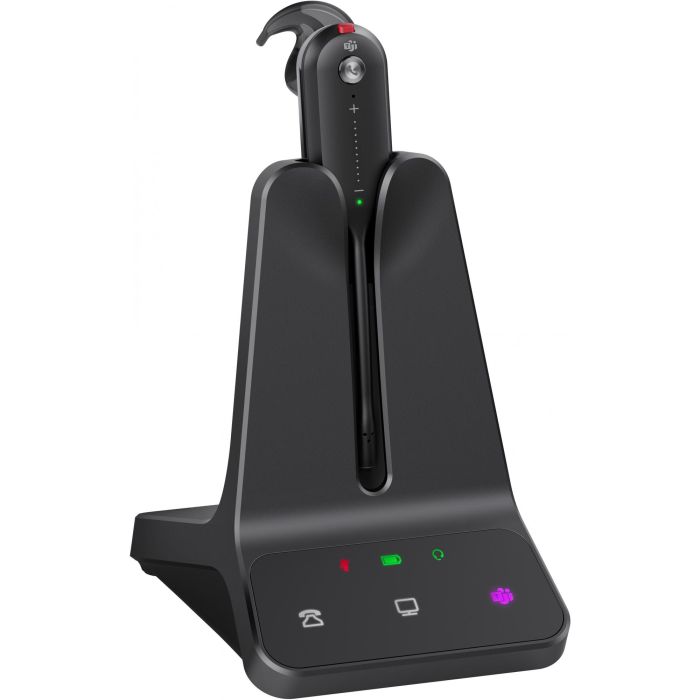 Yealink WH63 E2 Teams Auriculares Inalámbricos para Llamadas/Música, Negro