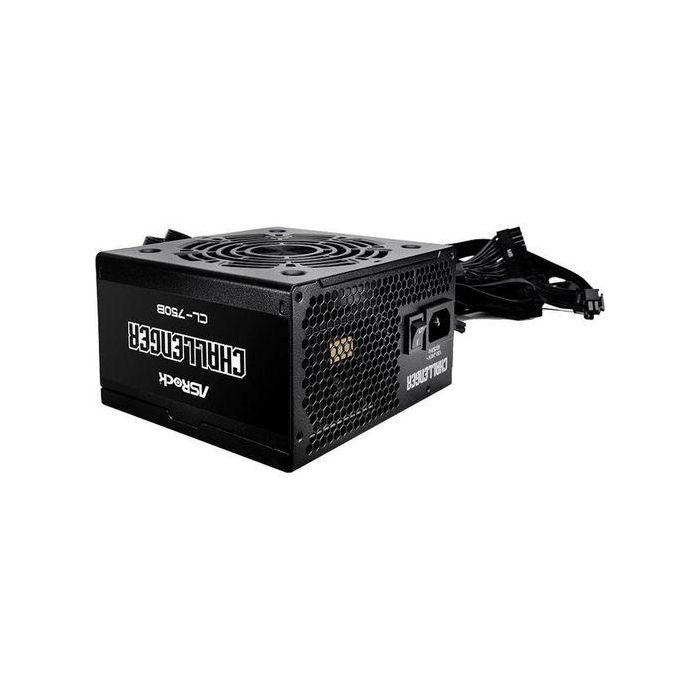 FUENTE ALIMENTACION ASROCK CL-750B,PSU,750W,80 PLUS BRONZE,120MM,ACTIVE PFC,PCI-E 5.1 (12+4pin)x1,PCI-E (6+2 pin)x4,SATA (5 pin)x4 1 FUENTE ALIMENTACION ASROCK CL-750B,PSU,750W,80 PLUS BRONZE,120MM,ACTIVE PFC,PCI-E 5.1 (12+4pin)x1,PCI-E (6+2 pin)x4,SATA (5 pin)x4 1