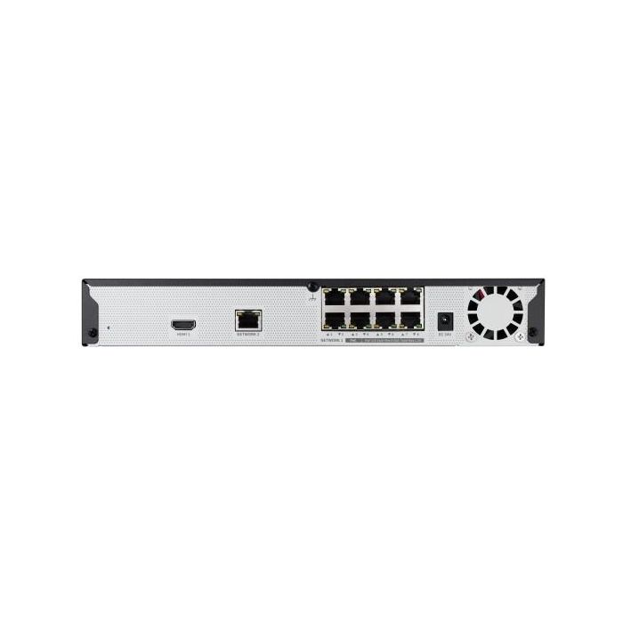 Hanwha Grabador IP 8 Canales QRN-830S 8MP hasta 1 HDD 80Mbps 1TB 3