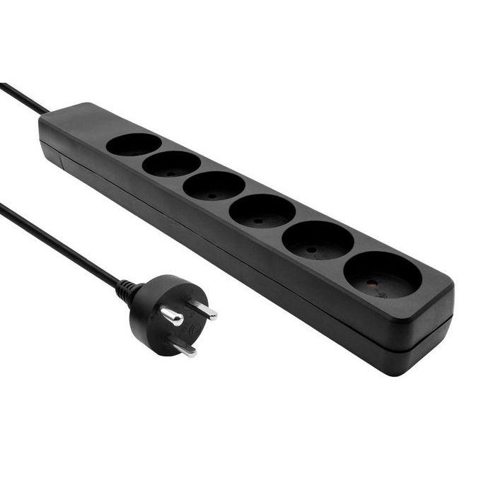 MicroConnect Danish Power Strip 6-way Black, with 7m EDB cable MicroConnect Danish Power Strip 6-way Black, with 7m EDB cable