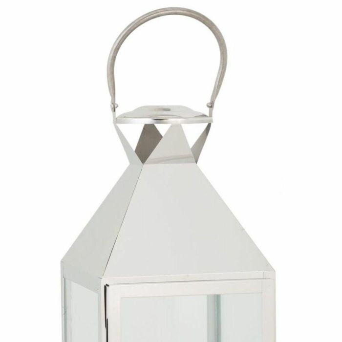 Farol Alexandra House Living Plata Vidrio Acero Inoxidable 23 x 72 x 24 cm 2