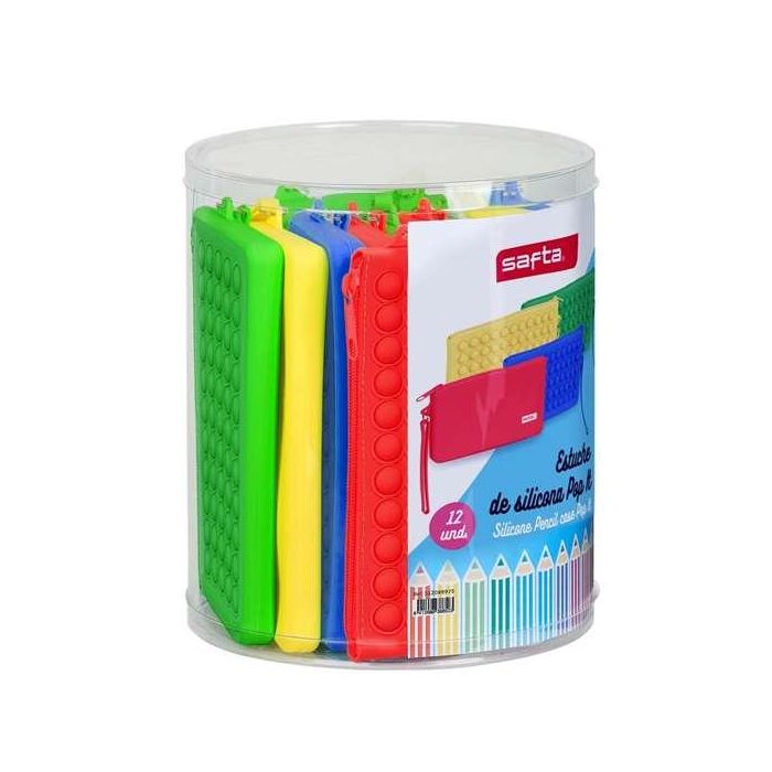 Bolso Escolar Safta Portatodo Plano Silicona Pop It Expositor De 12 Unidades 170x210 mm 2 Bolso Escolar Safta Portatodo Plano Silicona Pop It Expositor De 12 Unidades 170x210 mm 2