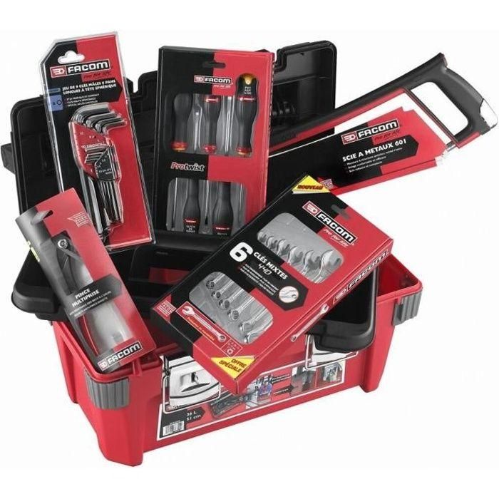 Caja de polipropileno FACOM + 22 herramientas Caja de polipropileno FACOM + 22 herramientas