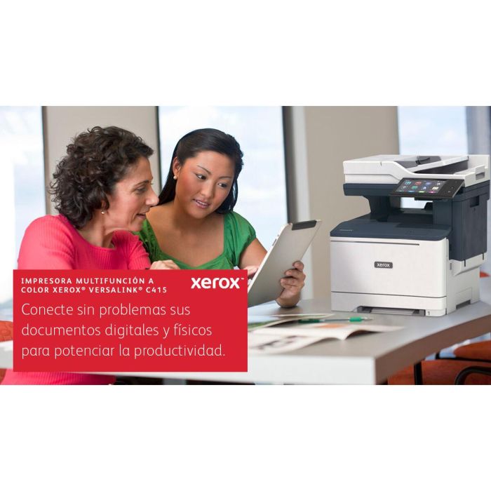 XEROX EQUIPO MULTIFUNCION COLOR VERSALINK C415 A4 COLOR, 40PPM, DUPLEX, COPY/PRINT/SCAN/FAX, PS3 PCL5E/6, BANDEJA 250 HOJAS, ETHERNET 10/100/1000, PROCESADOR 1. 12