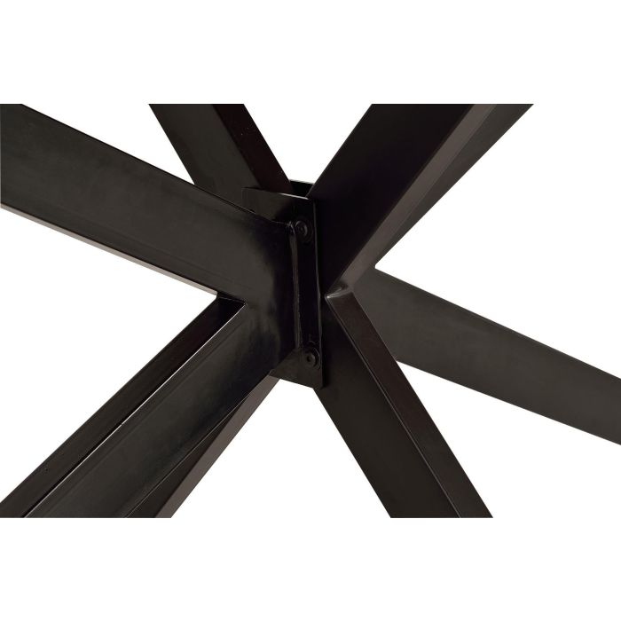 Giner y Colomer - Mesa de Comedor en Madera Acacia Natural con Patas de Metal Negro 4