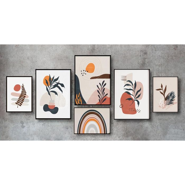 Cuadro Scandi DKD Home Decor Multicolor 2.8 x 60 x 40 cm Set de 6