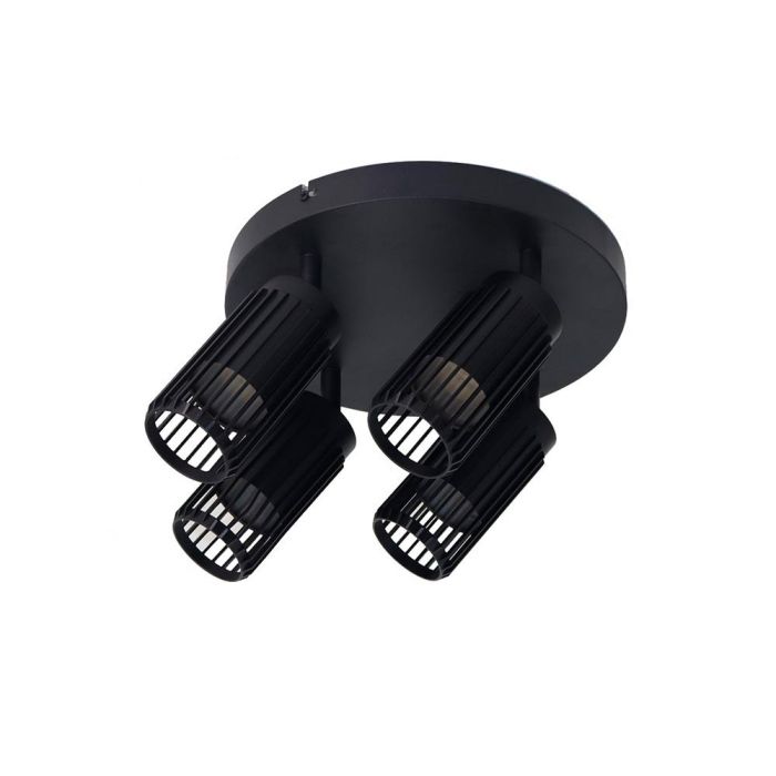 Cristalrecord Foco Sahara Arenado GU10 10W Negro 4 Elementos