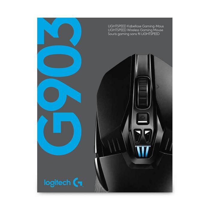 Logitech G903 LIGHTSPEED Gaming Mouse with HERO 25K sensor, RF Wireless, Lithium Polymer (LiPo) 15 Logitech G903 LIGHTSPEED Gaming Mouse with HERO 25K sensor, RF Wireless, Lithium Polymer (LiPo) 15