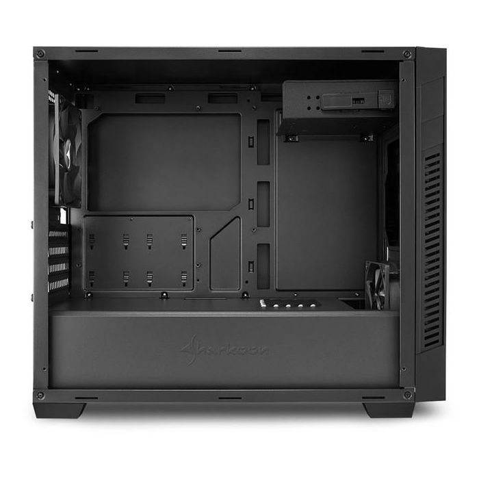 Sharkoon S1000 Caja PC Compacta Micro-ATX con Túnel Inferior para Fuente/Discos y Flujo de Aire Optimizado - Negro 4
