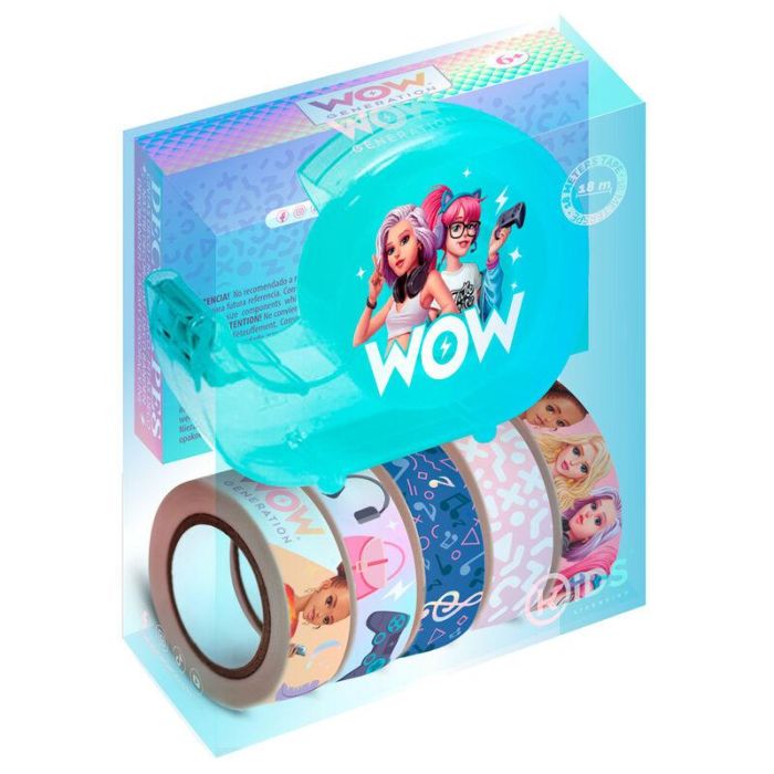 Wow Generation Cintas Decorativas Washi Tapes | Adhesivos para Manualidades y Proyectos Creativos | Apto para Niños y Niñas +3 Años 1