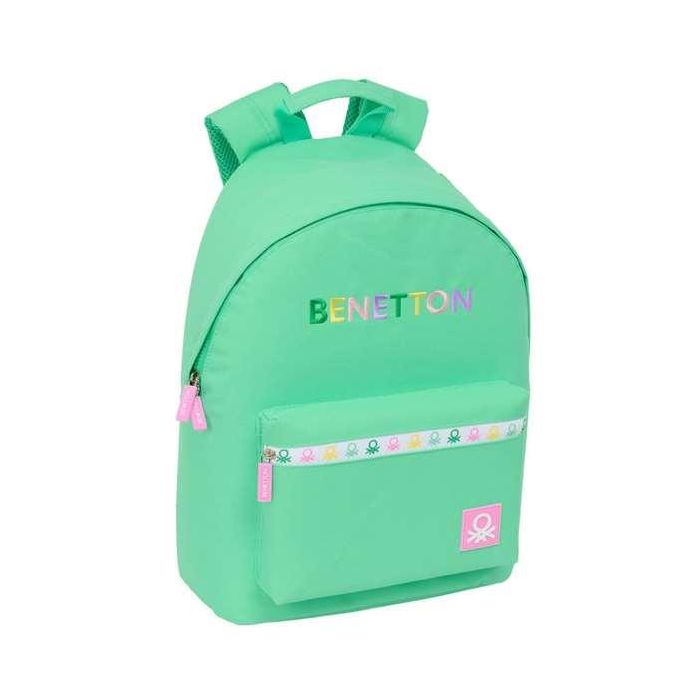 Safta Mochila para Portátil con compatibilidad de hasta 14.1 pulgadas, de la Colección Benetton Mint, dimensiones 410x310x160 mm. Safta Mochila para Portátil con compatibilidad de hasta 14.1 pulgadas, de la Colección Benetton Mint, dimensiones 410x310x160 mm.