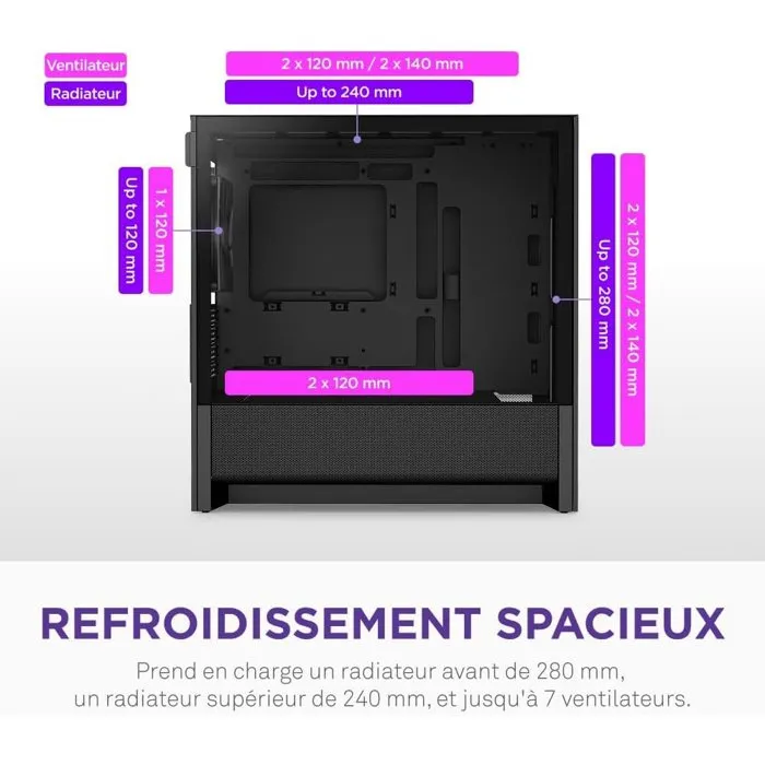 NZXT CC-H31FB-01 Caja NZXT H3 Flow Micro-ATX Mid-Tower Negro 5 NZXT CC-H31FB-01 Caja NZXT H3 Flow Micro-ATX Mid-Tower Negro 5