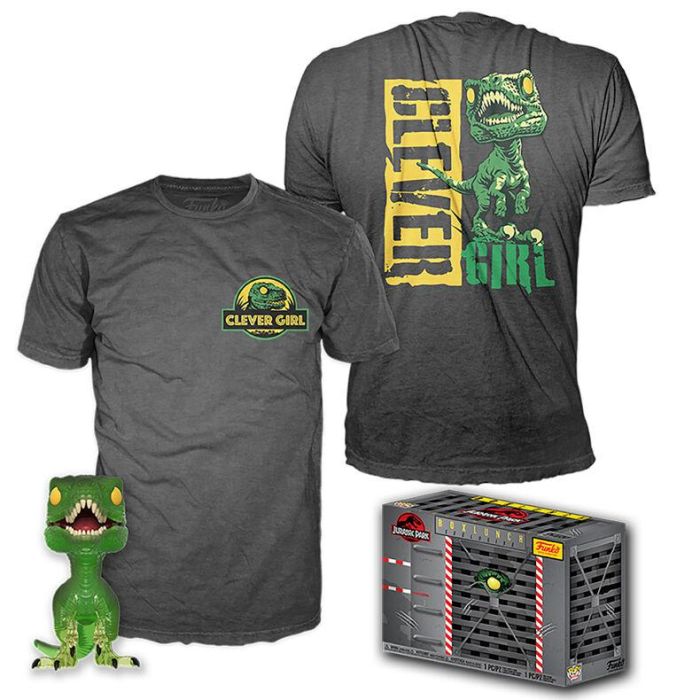 Funko POP & Tee Jurassic Park Velociraptor Exclusive Set Camiseta Talla XL