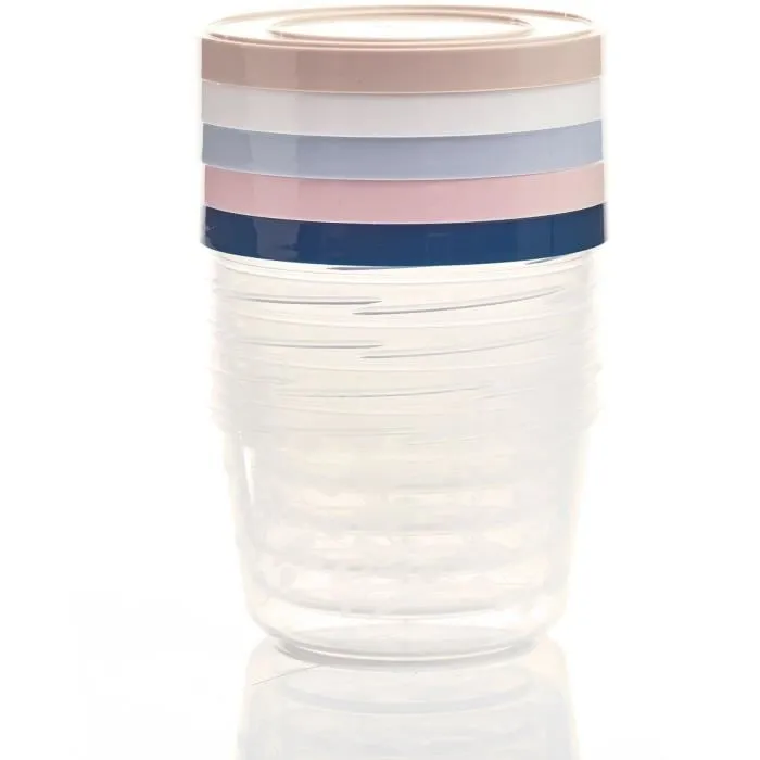 Thermobaby 5 Cajas de Almacenamiento de 250 ml para Conservar y Calentar Comidas Infantiles 0 Thermobaby 5 Cajas de Almacenamiento de 250 ml para Conservar y Calentar Comidas Infantiles 0