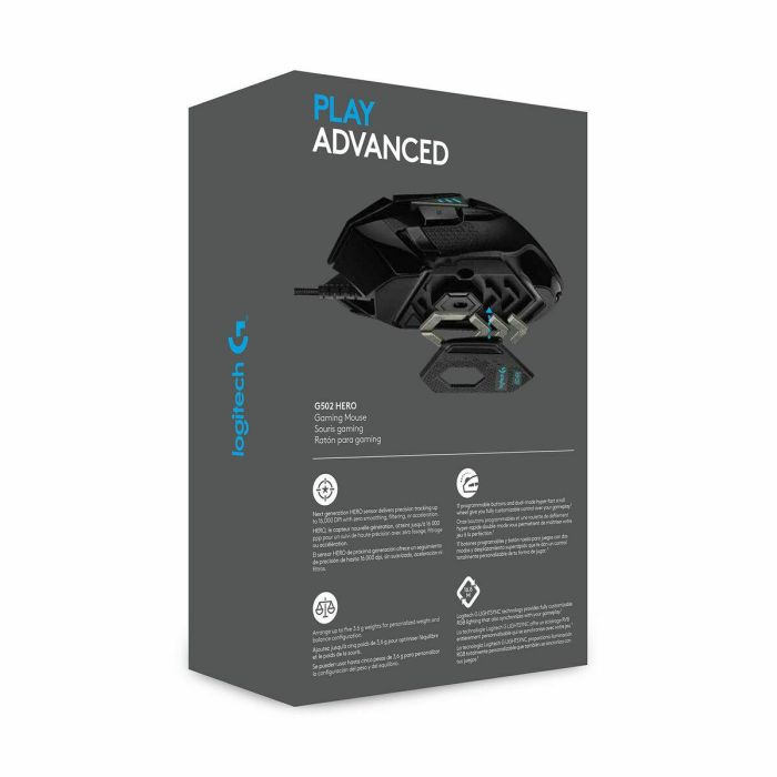 Ratón Logitech 910-005471 Negro 16000 dpi 25600 dpi 11 Ratón Logitech 910-005471 Negro 16000 dpi 25600 dpi 11