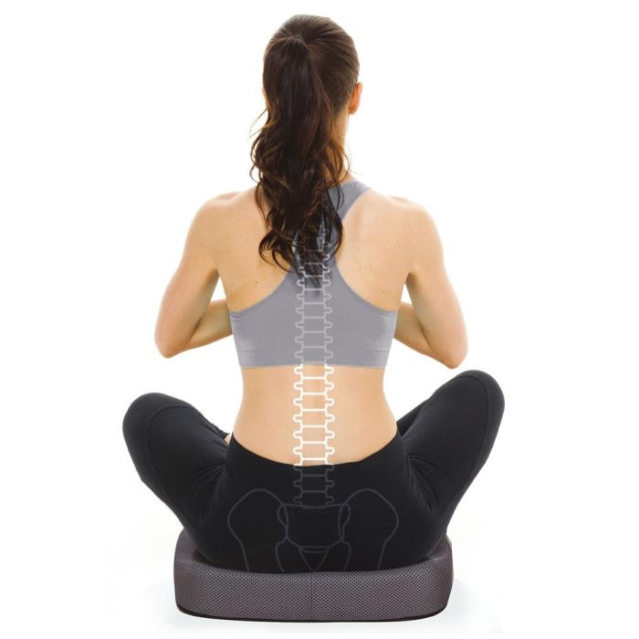 Sensly Cojín Corrección Postura Coxis, Ideal para Enderezar Espalda, con Memoria, Antideslizante, Lavable, 42x37x9 cm 6